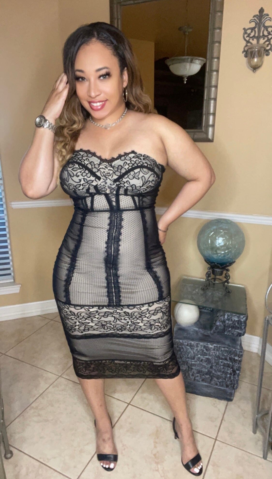Black Lace (Nude) Candy Girl Impressive Beauty 